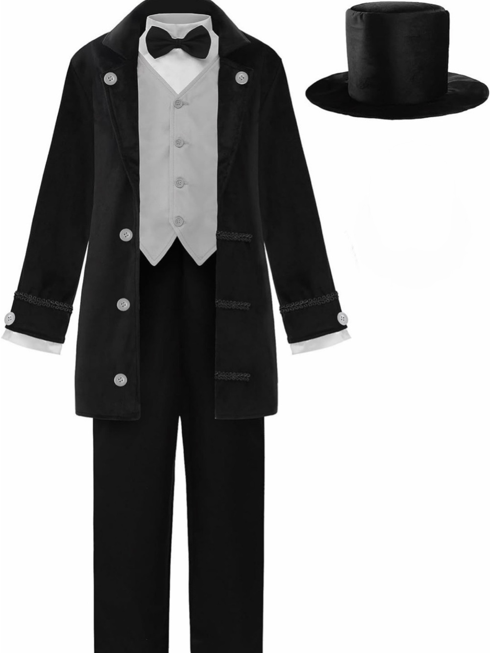 Abraham Lincoln Costume with Top Hat for Kids